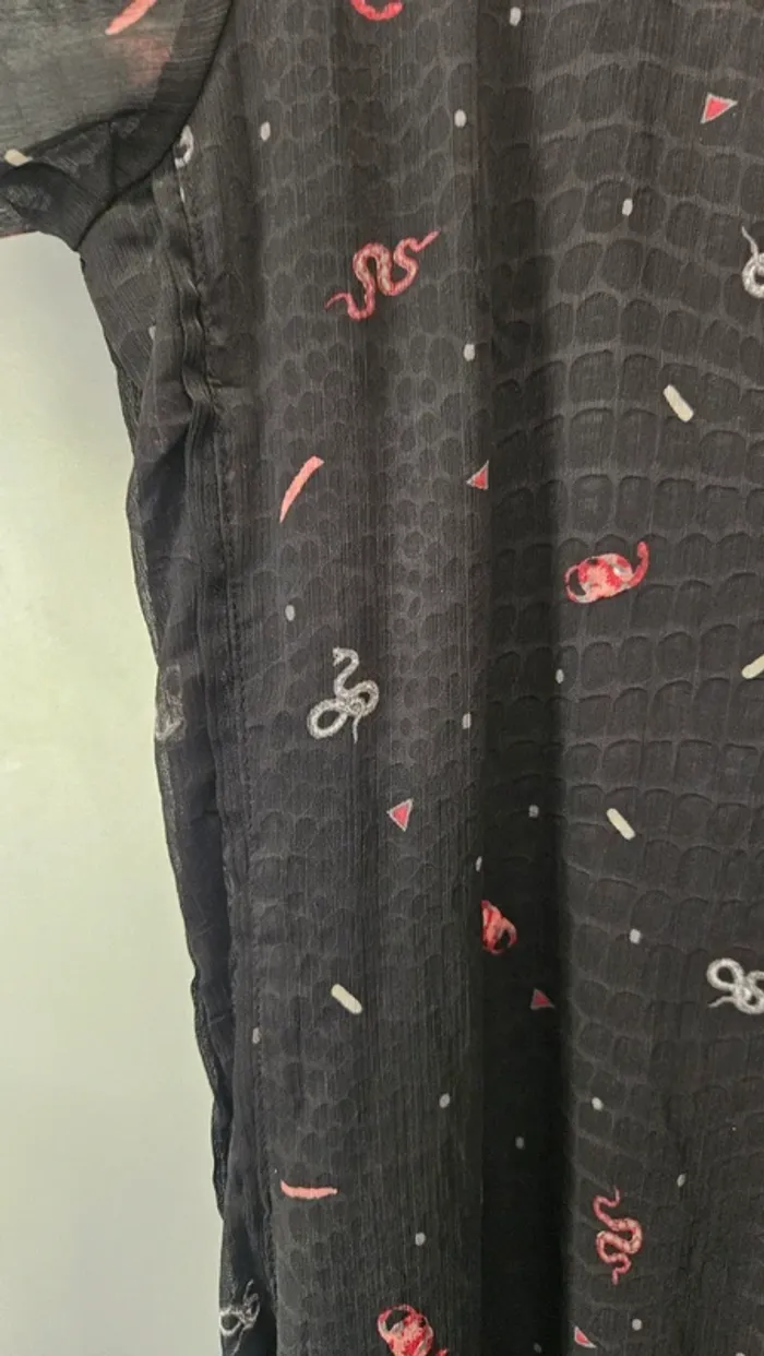 Robe noire Garcia Jeans M- imprimé serpent tendance - photo numéro 3