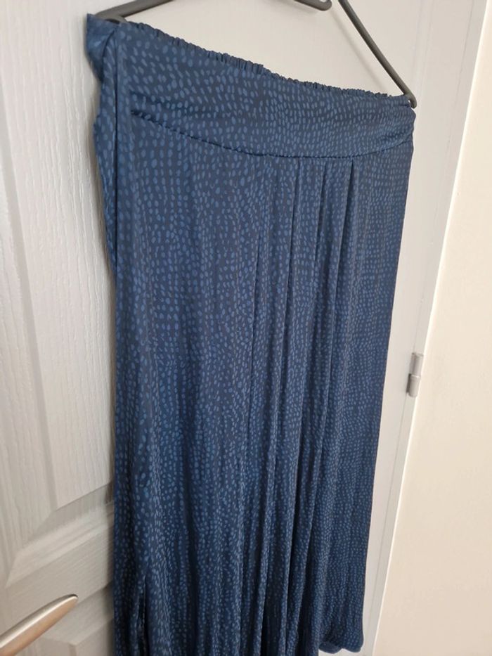 Jupe longue très légère bleu taille 42 Camaïeu - photo numéro 3