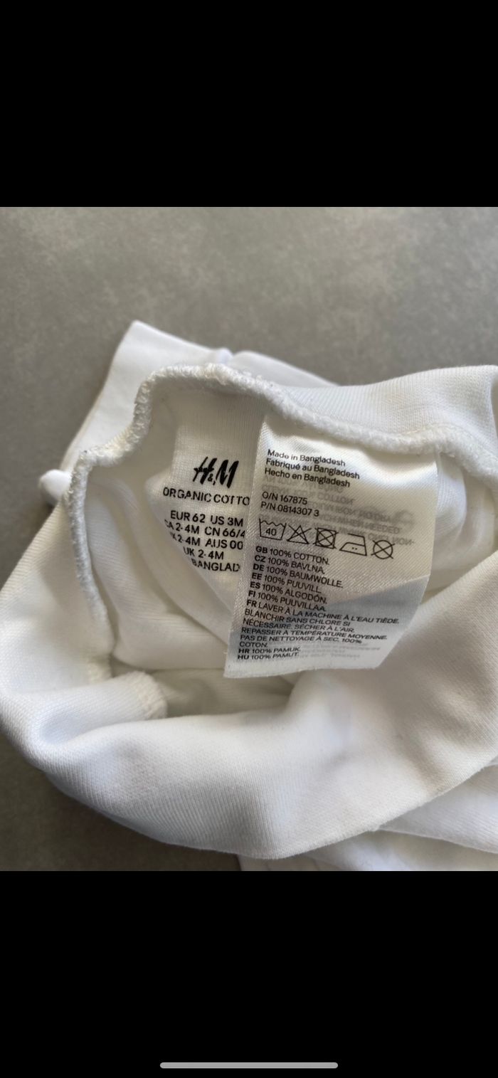 Ensemble Tee shirt manches longues et bas de pantalon Coton organic 3 mois - photo numéro 8