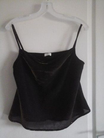 Top noir lamé Promod 40