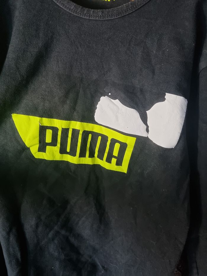 Pull léger ou t-shirt manches longues noir Puma 11-12ans - photo numéro 2
