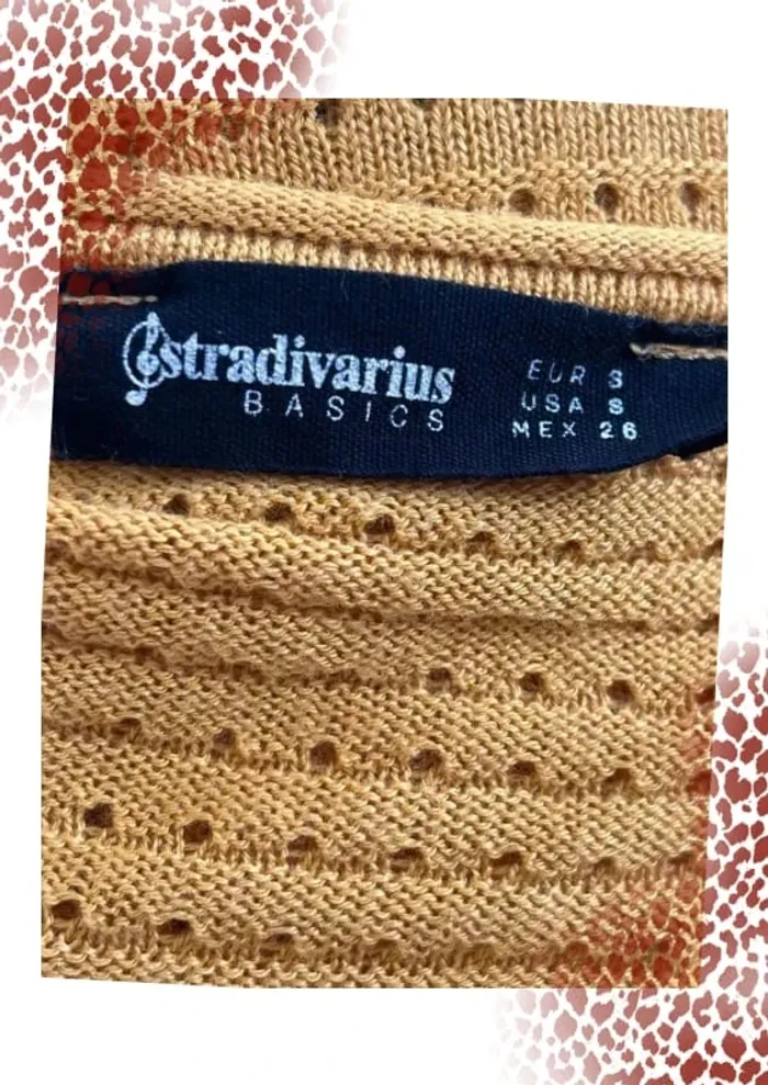 Pull Stradivarius taille 36 - jaune moutarde - photo numéro 4