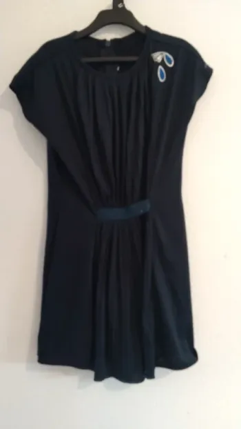 robe manches courtes bleu marine catimini 8 ans