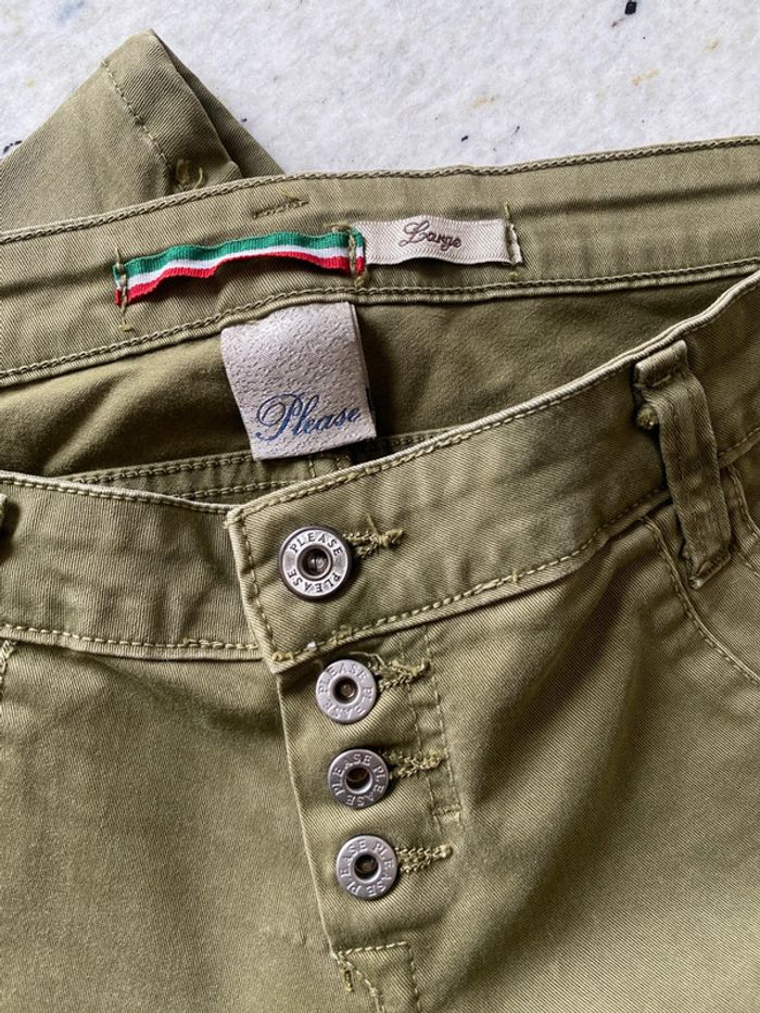 Pantalon kaki taille basse Please L - photo numéro 7