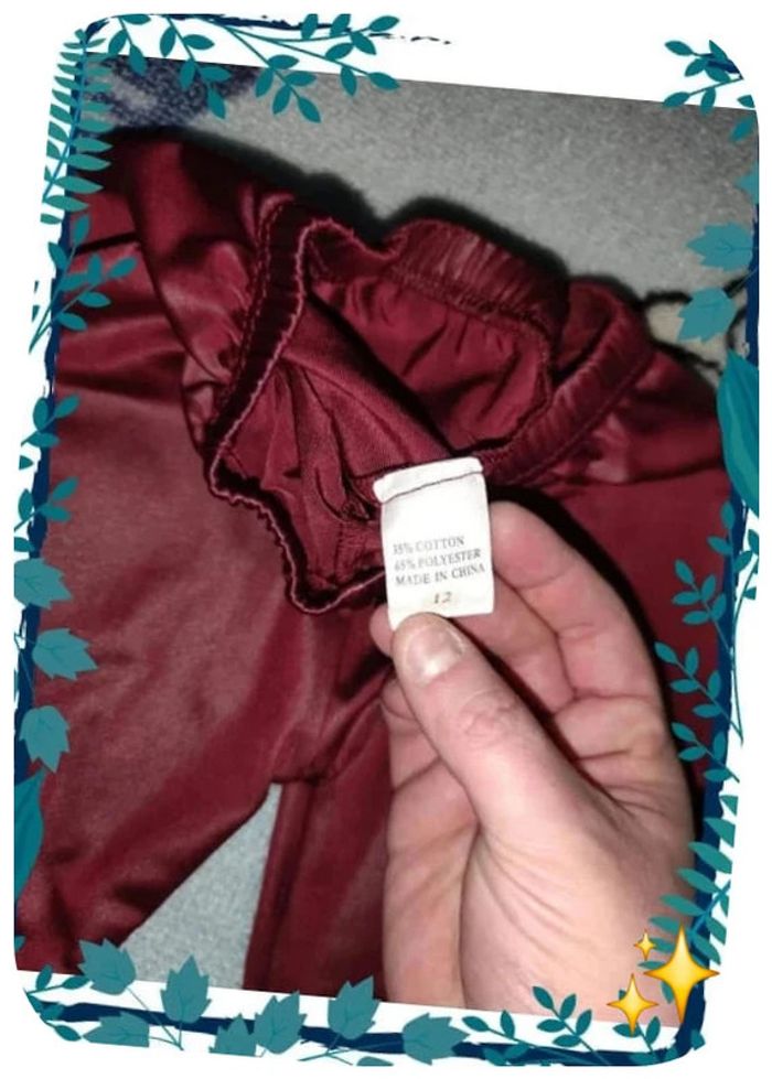 Legging bordeaux effet enduit 12 ans - photo numéro 2