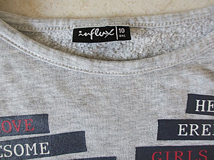Sweat gris chiné fille Influx - 10 ans - photo numéro 4