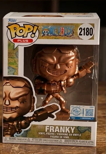 Funko Pop! Plus OnePiece Franky Statue (Bronze) Protector Edition Limité