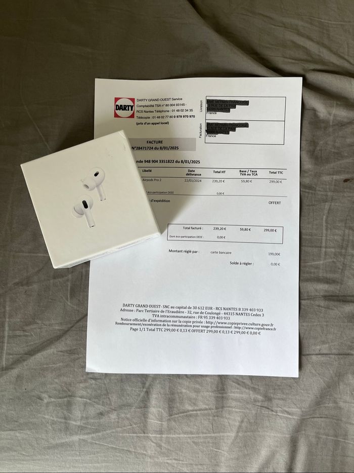 AirPods Pro 2 neuf avec facture