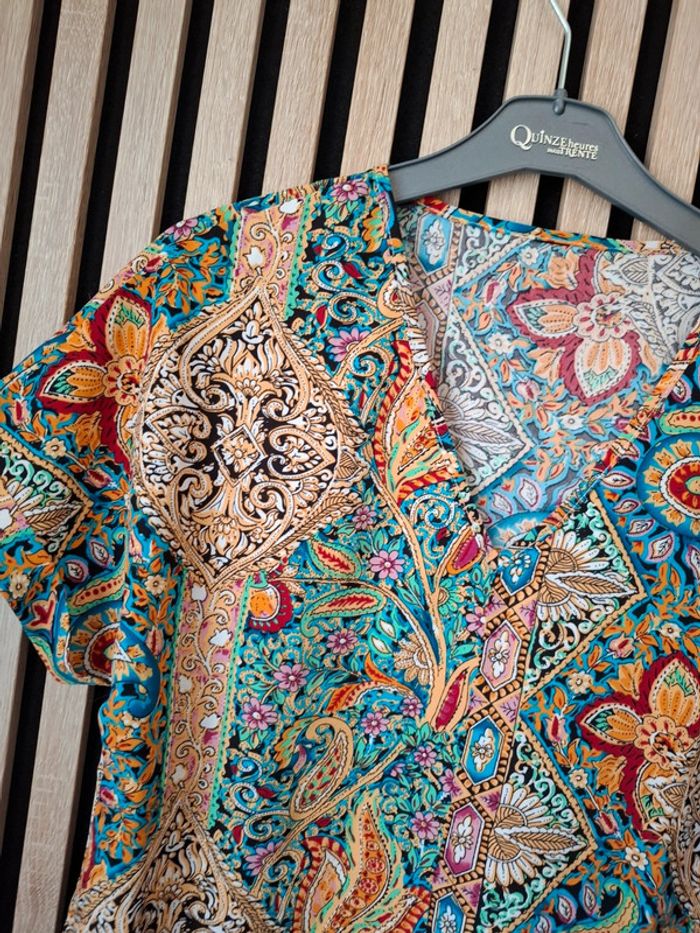 Haut fluide multicolore T38 - photo numéro 3