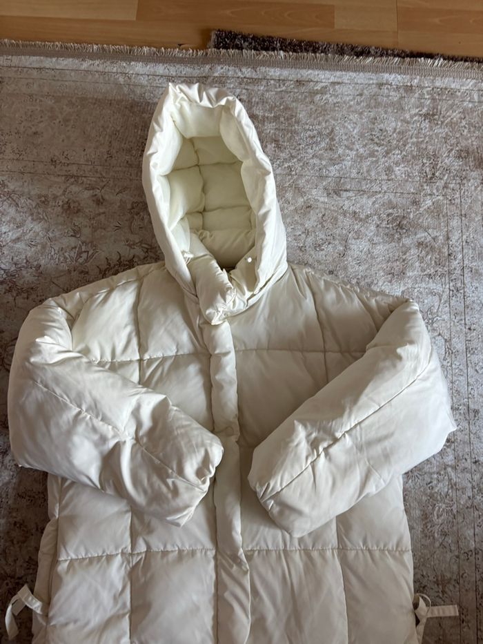 Doudoune longue blanche Clockhouse - photo numéro 2