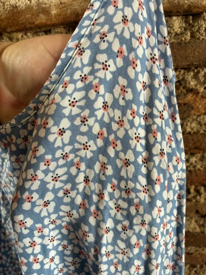 Robe longue bleu à petite fleurs - photo numéro 3