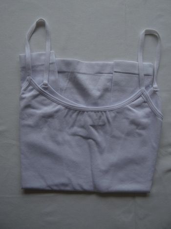 lot 2 débardeurs blancs L-XL