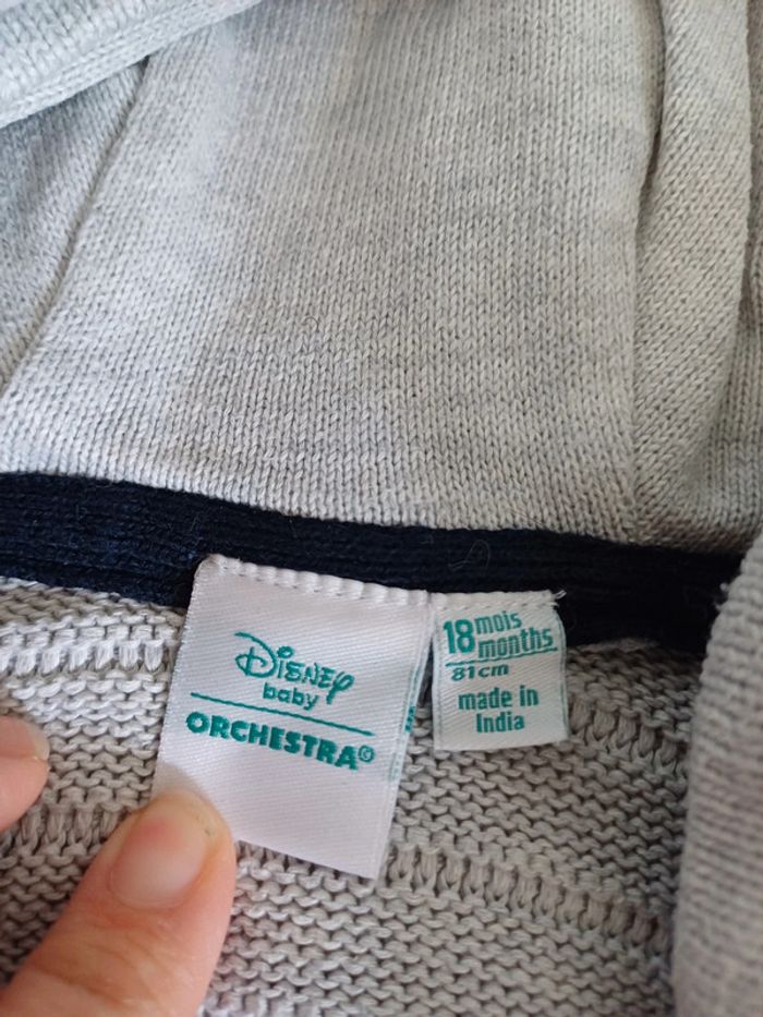 Gilet zippé 18 mois Disney - photo numéro 3