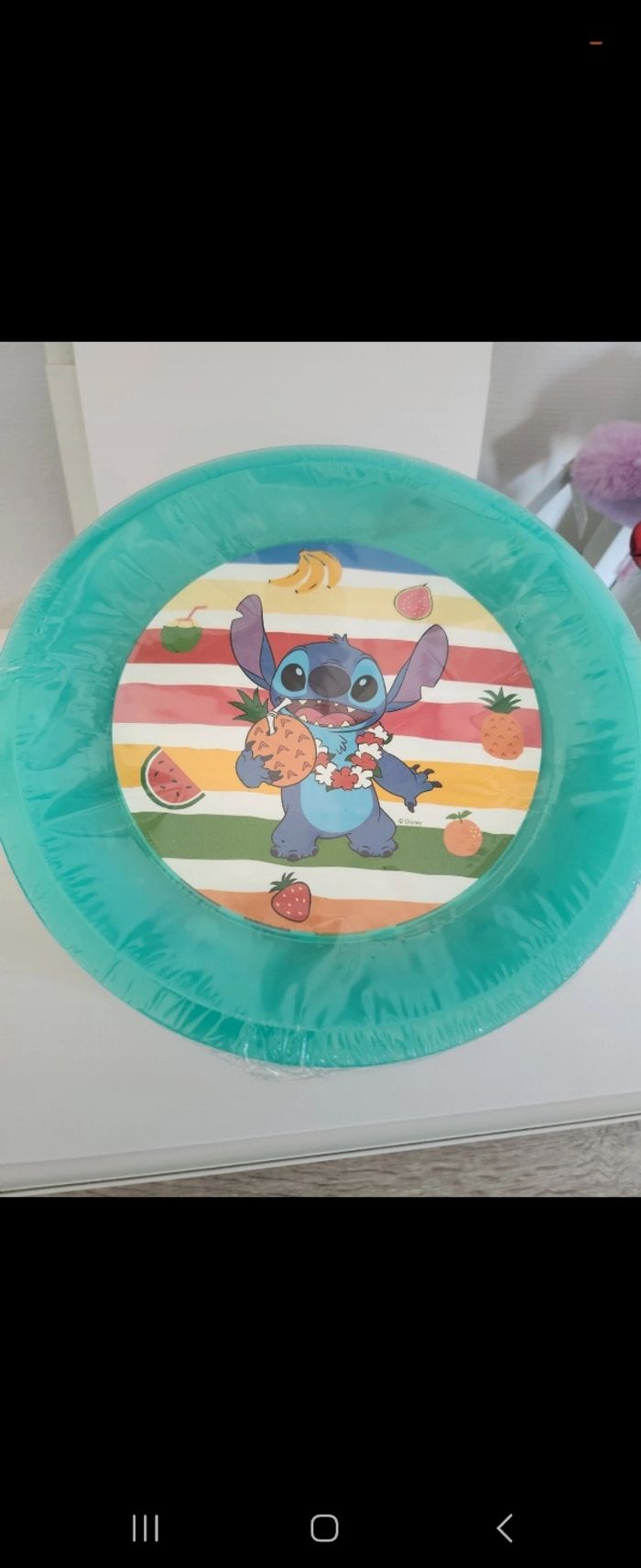 Assiette en plastique Stitch