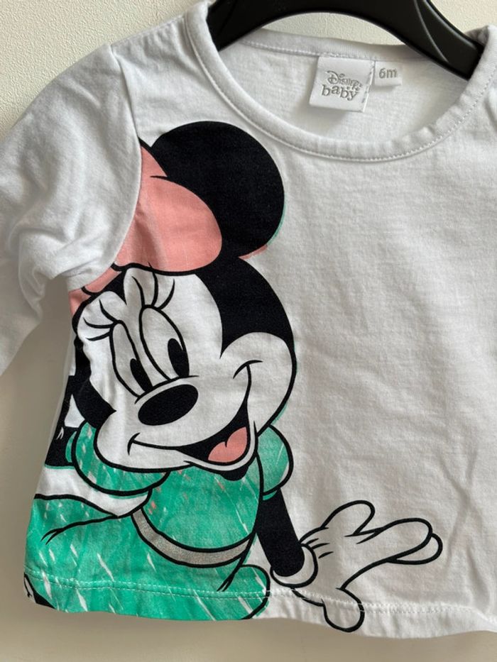 T-shirt manches longues Minnie Disney 6 mois - photo numéro 3