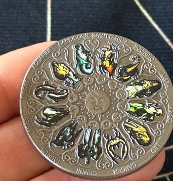 pièce représentant les douze signes du zodiaque