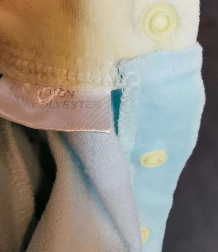 Pyjama 👣 velours mixte, ouverture devant, 0mois/50cm grenouillère - photo numéro 7