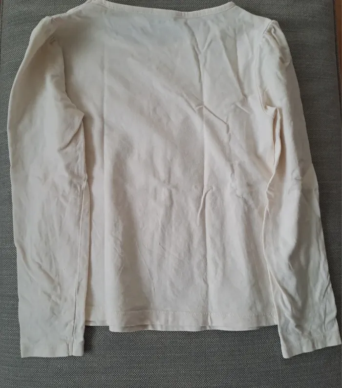 T shirt manches longues écru - photo numéro 3