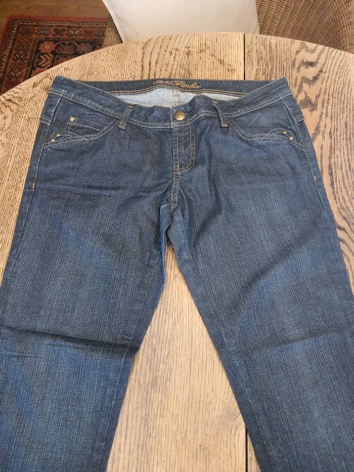 Jolie Jeans 7/8ème marine Pinkie fr 42 eu 40 - photo numéro 2