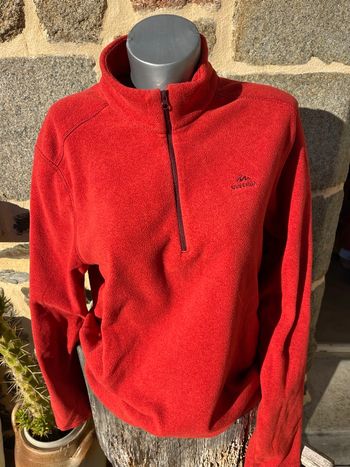 Polaire à col montant rouge - Quechua 
