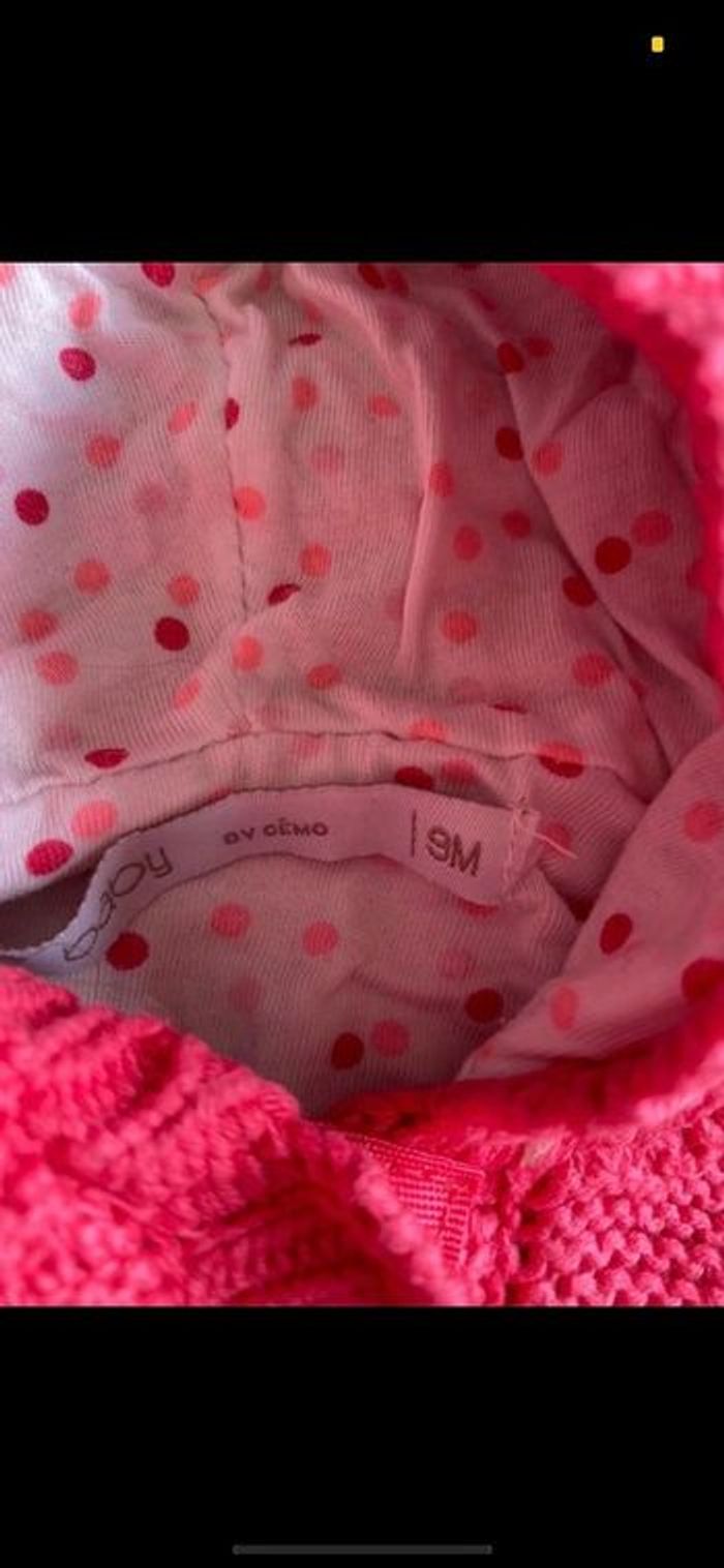 Gilet à capuche épais rose 9 mois - photo numéro 7
