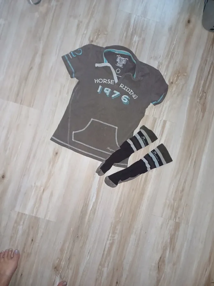 Polo et chaussettes equitation 10 ans