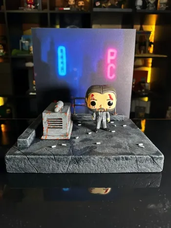 Diorama rooftop béton pour Funko Pop John Wick