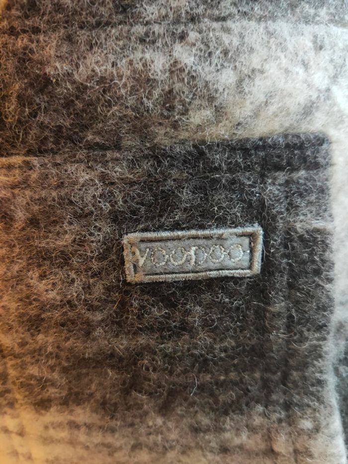 Jupe Voodoo grise à carreaux, 71% laine, détail poche, style urban chic - photo numéro 5