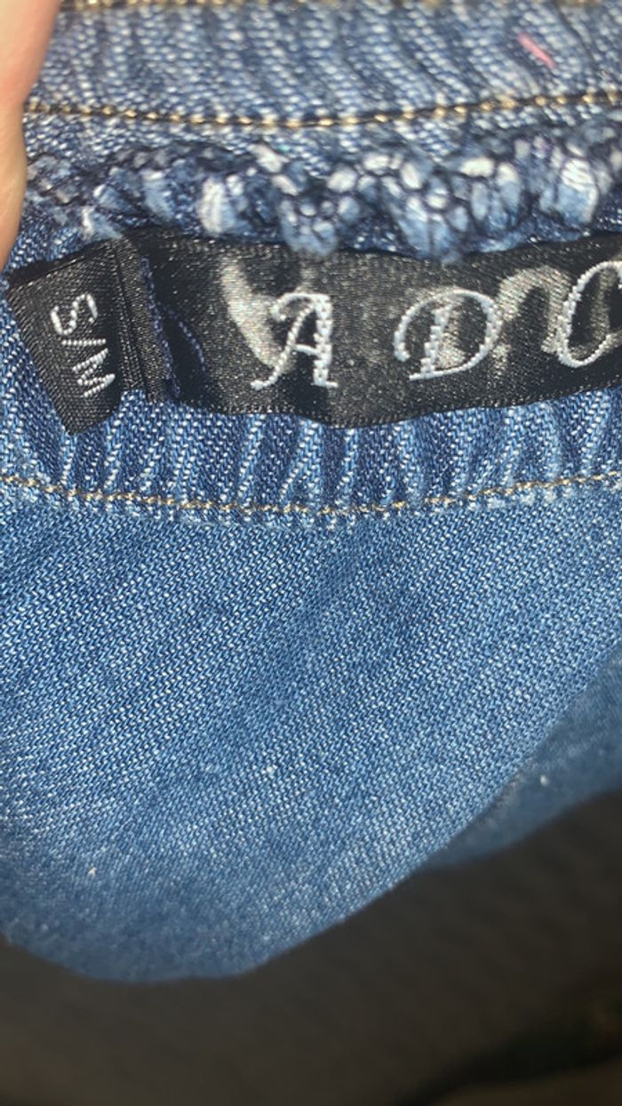 Haut en jeans sans bretelles ADC taille S/M - photo numéro 3