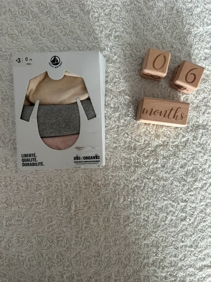 Lot 3 bodies manches longues petit bateau