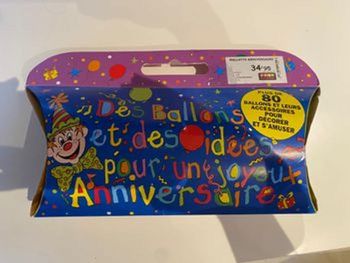 Mallette ballons fête  anniversaire