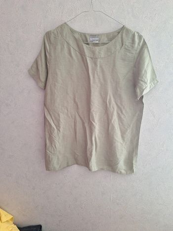 Haut manches courtes Camaïeu kaki pale