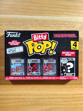 Boîte 4 Bitty Pop! Deadpool - Bathtime, Flamenco, Supper Hero + Mystère !