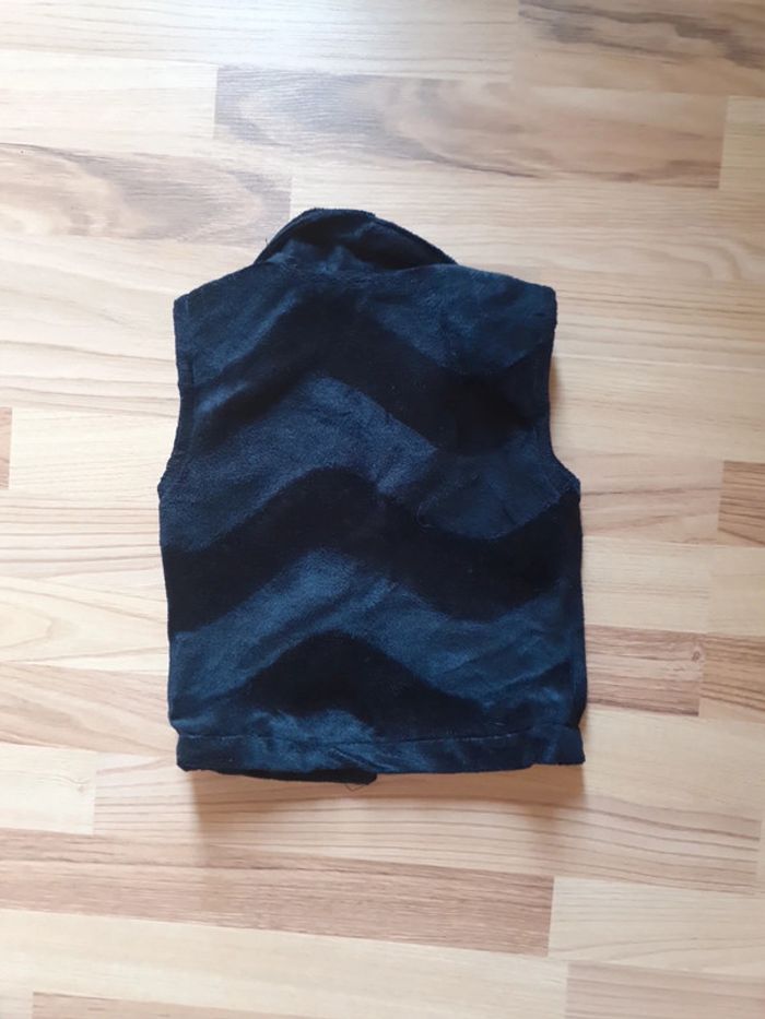gilet boléro velours sans manches cousu main - photo numéro 2