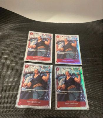 Lot x4 carte Benn Beckman OP09-009 super rare SR foil playset anglais One Piece TCG