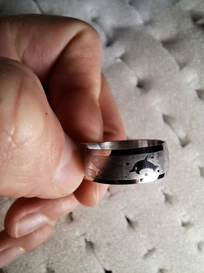 Bague acier inoxydable argentée - photo numéro 2