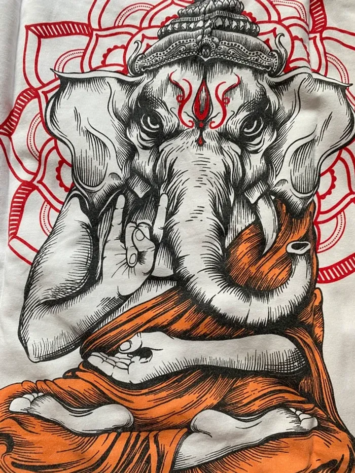 T shirt imprimé éléphant YourTurn L - photo numéro 8