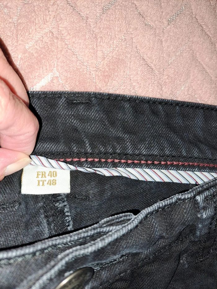 Pantalon noir délavé comme neuf carnet de vol homme - photo numéro 4