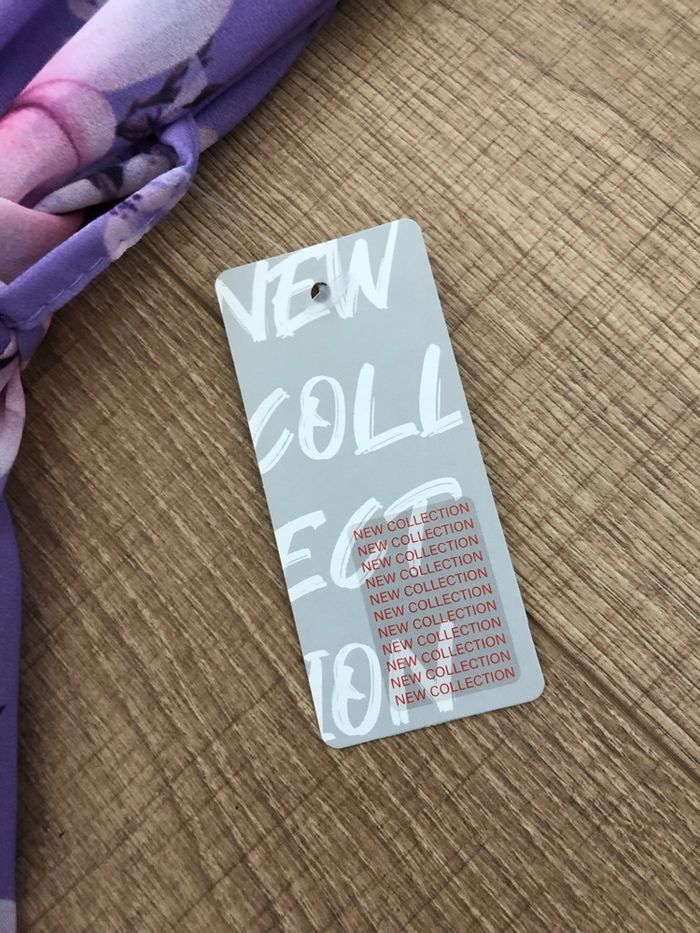 Robe longue mauve et fleurie neuve New Collection taille unique - photo numéro 9