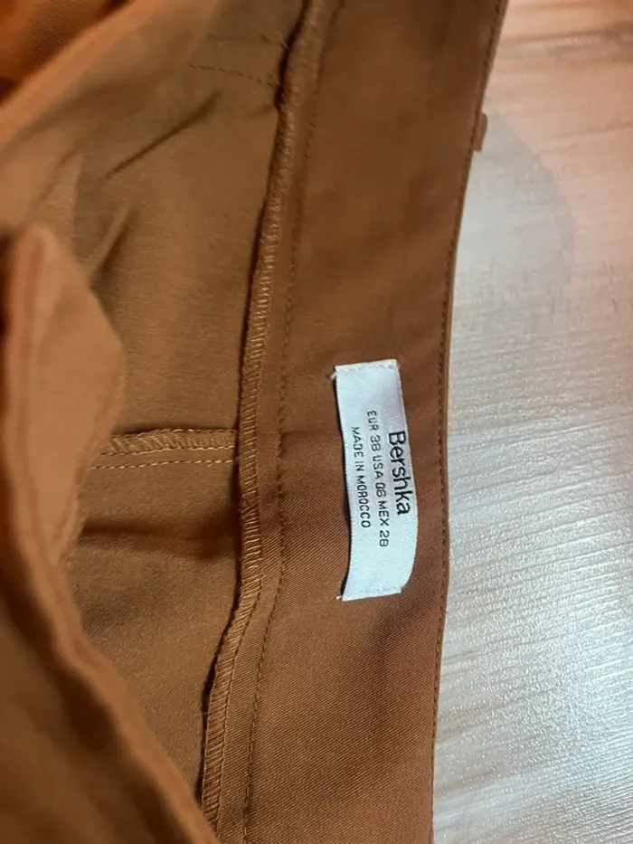 pantalon flare marron bershka - photo numéro 3