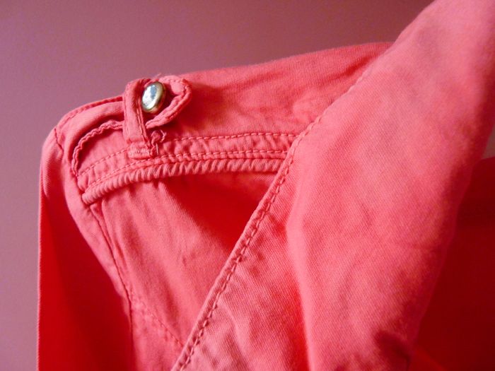 Chemise tunique Femme 38 ou M TBE rose corail manches 3/4 - photo numéro 4