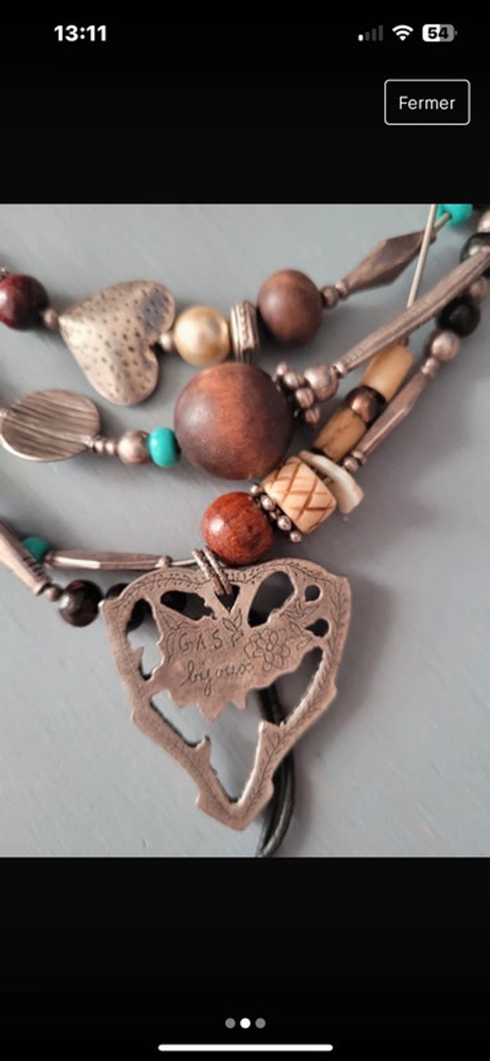 Collier multi rangs gas - photo numéro 2