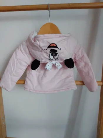 🏷 Manteau minnie chaud rose pâle neuf 0/1mois