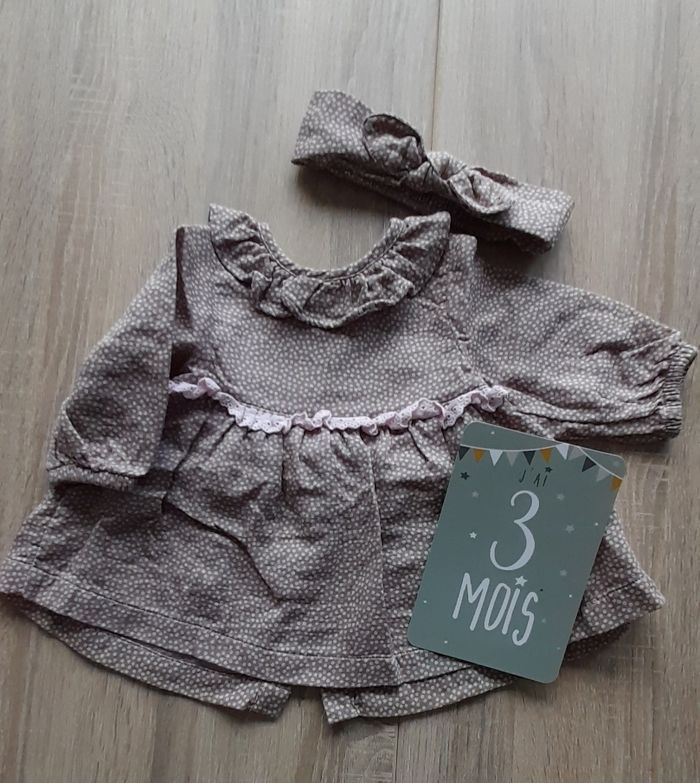 Robe marron et rose - photo numéro 1