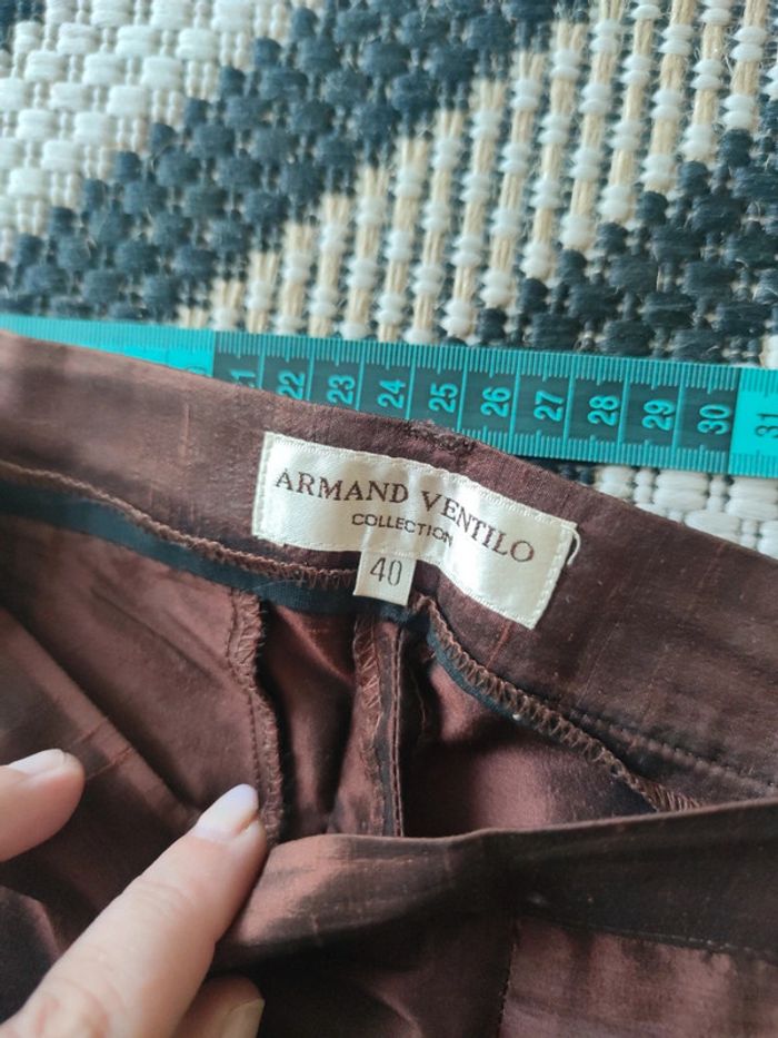 Pantalon 100%soie Armand ventilo taille36 - photo numéro 3