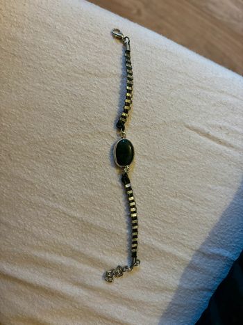 Bracelet vert et argenté