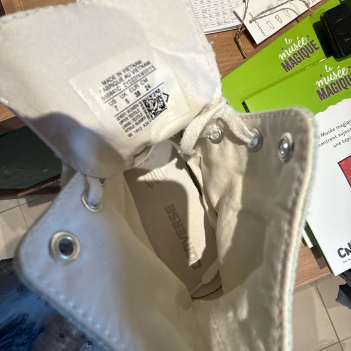 Jolies baskets en toile, vert, menthe, femme 38 - photo numéro 3