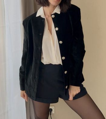 Veste noir en velours vintage taille M - parfait état