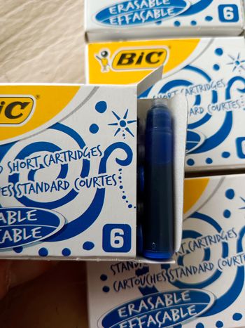 Lot de 7 paquets de 6 cartouches d'encre bleu BIC