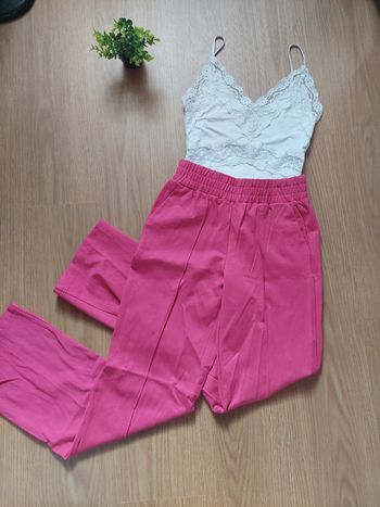 Pantalon large rose fluo léger fluide T.S Only TBE 🩷